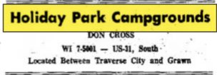 Holiday Park Campground - June 1969 Ad (newer photo)